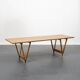 1950s coffee table, walnut, V-shaped legs, restored