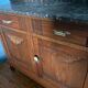 Wooden sideboard with marble top