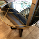 Table stained glass and brass, 1980 s