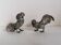 Duo of silver-plated roosters