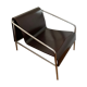Wood and metal design armchair