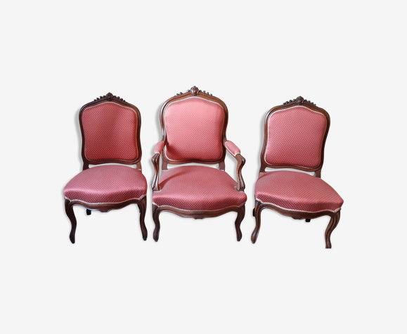 Ensemble fauteuil et chaises Louis XV