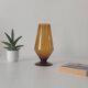 Vintage amber glass vase from the 60s/70s.