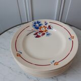 Lot of 10 plates Saint Amand model Valentin