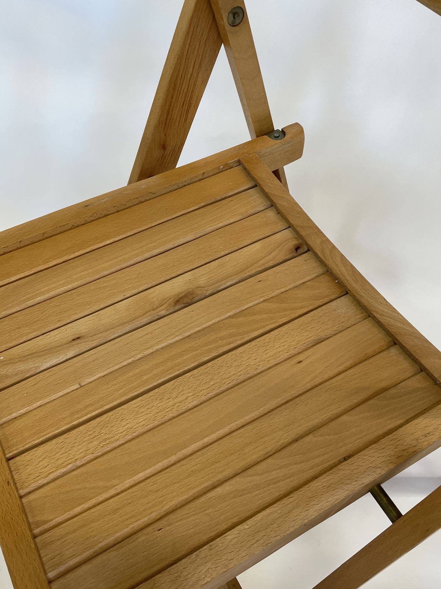 Set of four vintage wooden folding chair minimalism design 60s