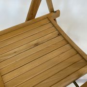 Set of four vintage wooden folding chair minimalism design 60s