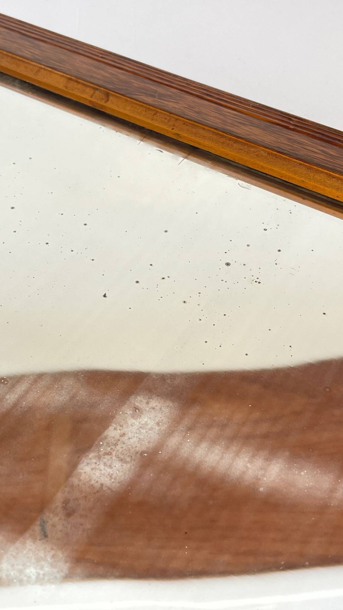 Art deco mirror 1920 wood and silver vintage