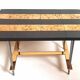 Coffee table with ceramic tiles and gold leaf, height 36 cm, 1950s