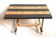 Coffee table with ceramic tiles and gold leaf, height 36 cm, 1950s