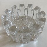 Nybro Sweden 1960 Scandinavian Ice Glass Ashtray