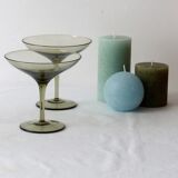 Set de 5 coupes en verre fumé