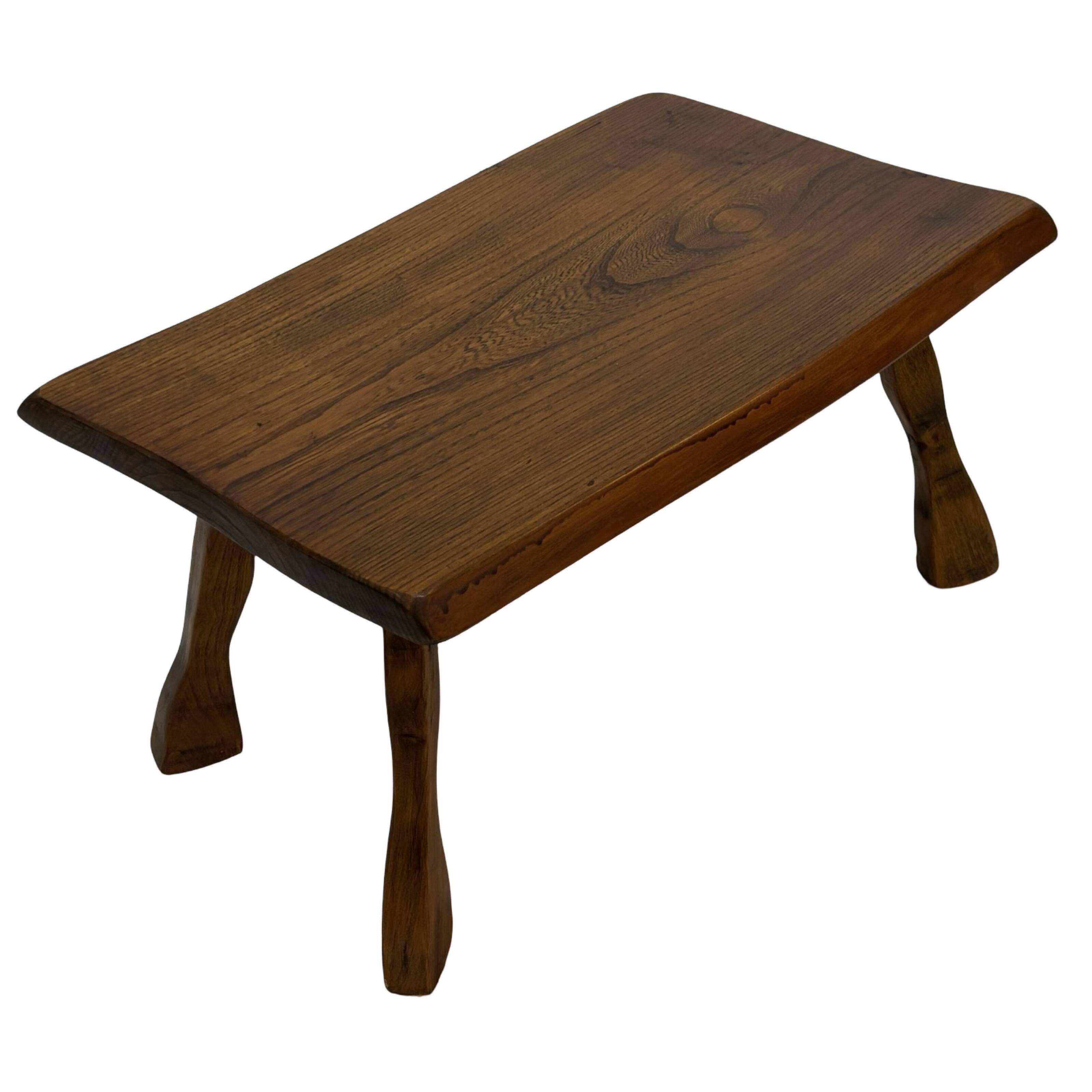 Vintage wooden side table small table wabi sabi natural design