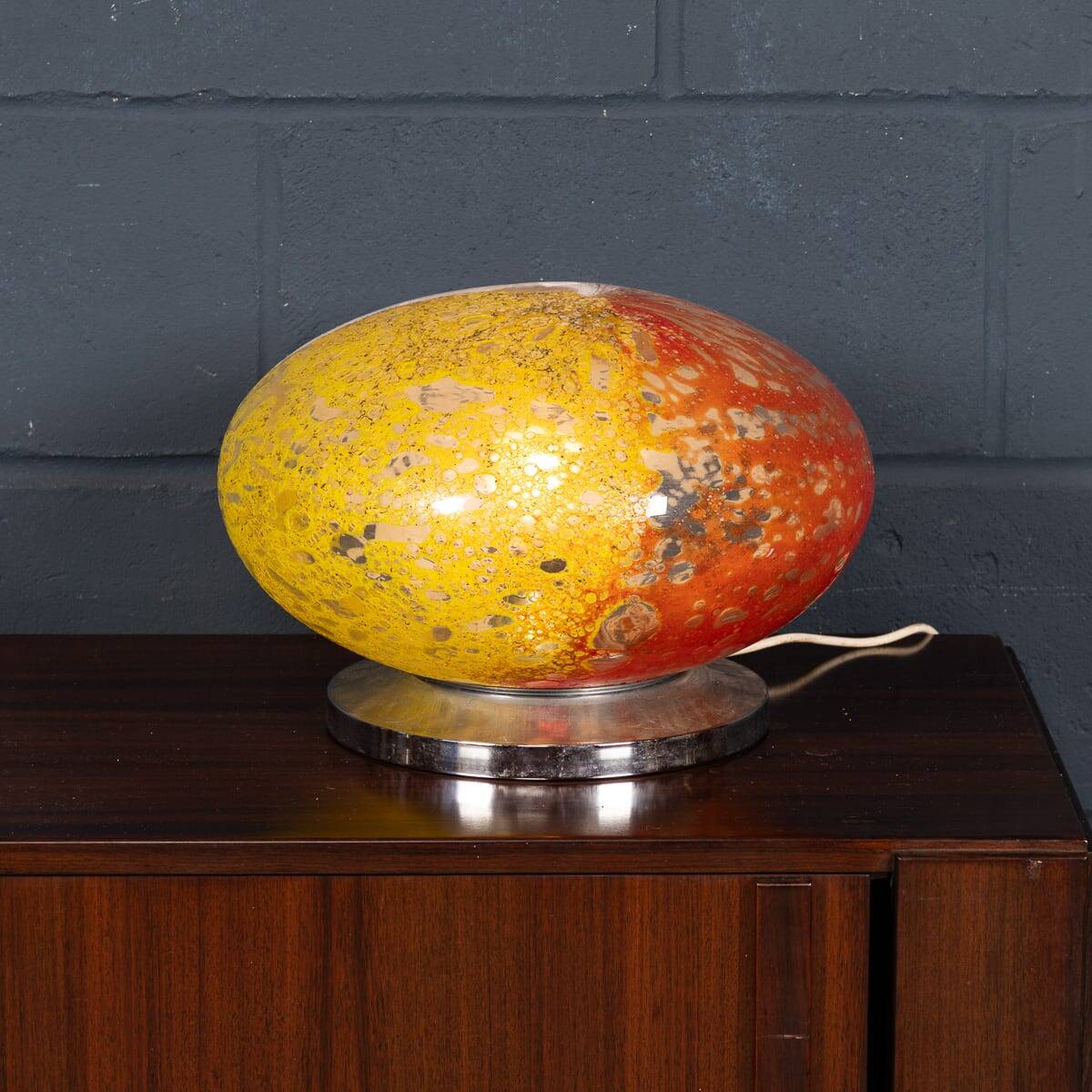 Vintage 20thc italian murano art glass table lamp c.1970