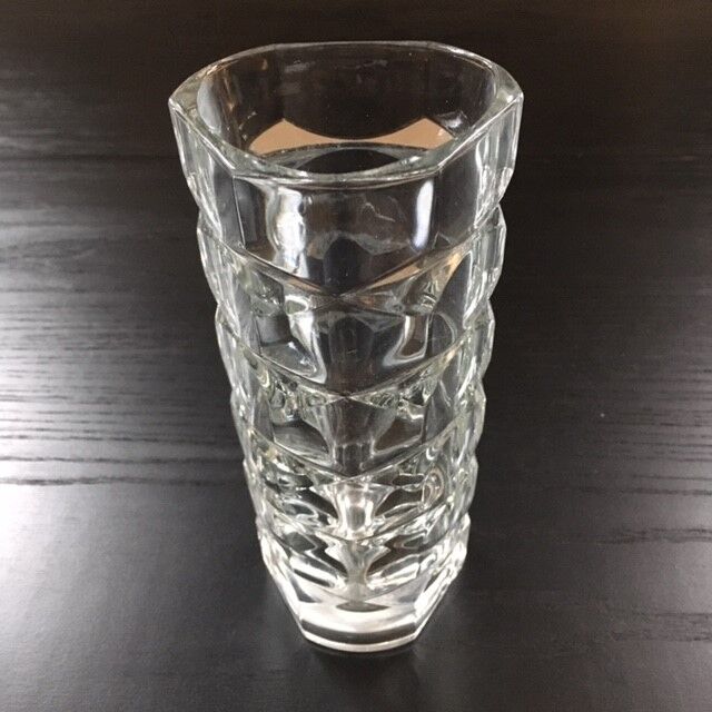 Art Deco faceted glass vase