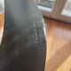 Antique prie-dieu chair in twisted black wood and blue velvet seat
