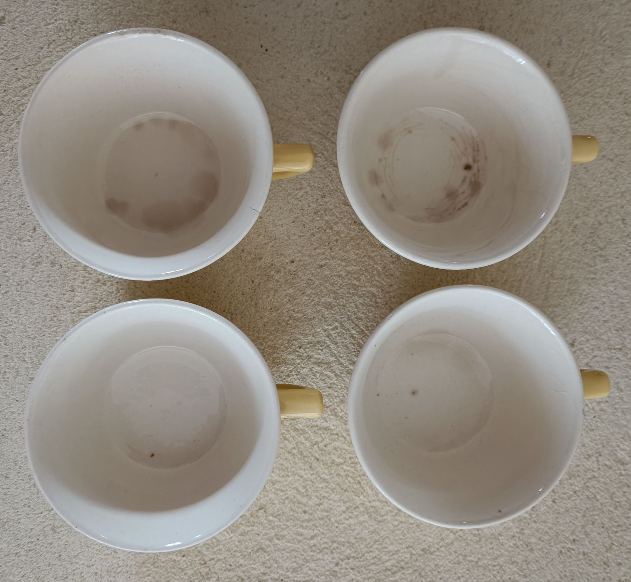 4 tasses Art déco Villeroy et Boch