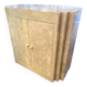 Double-sided dresser Design, travertine & brass threads, ca 1960