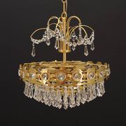 Brass chandelier, Danish design, 1970s, production: Denmark