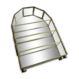 Glass and brass display shelf to install or hang