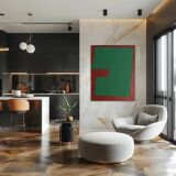 Contemporary minimalist abstract signed Bodasca