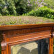 Antique large trumeau mirror in solid wood and bevelled glass.