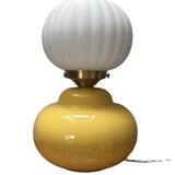 Vintage pleated globe bedside lamp