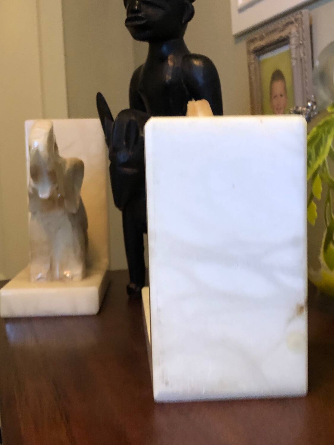 Alabaster bookends