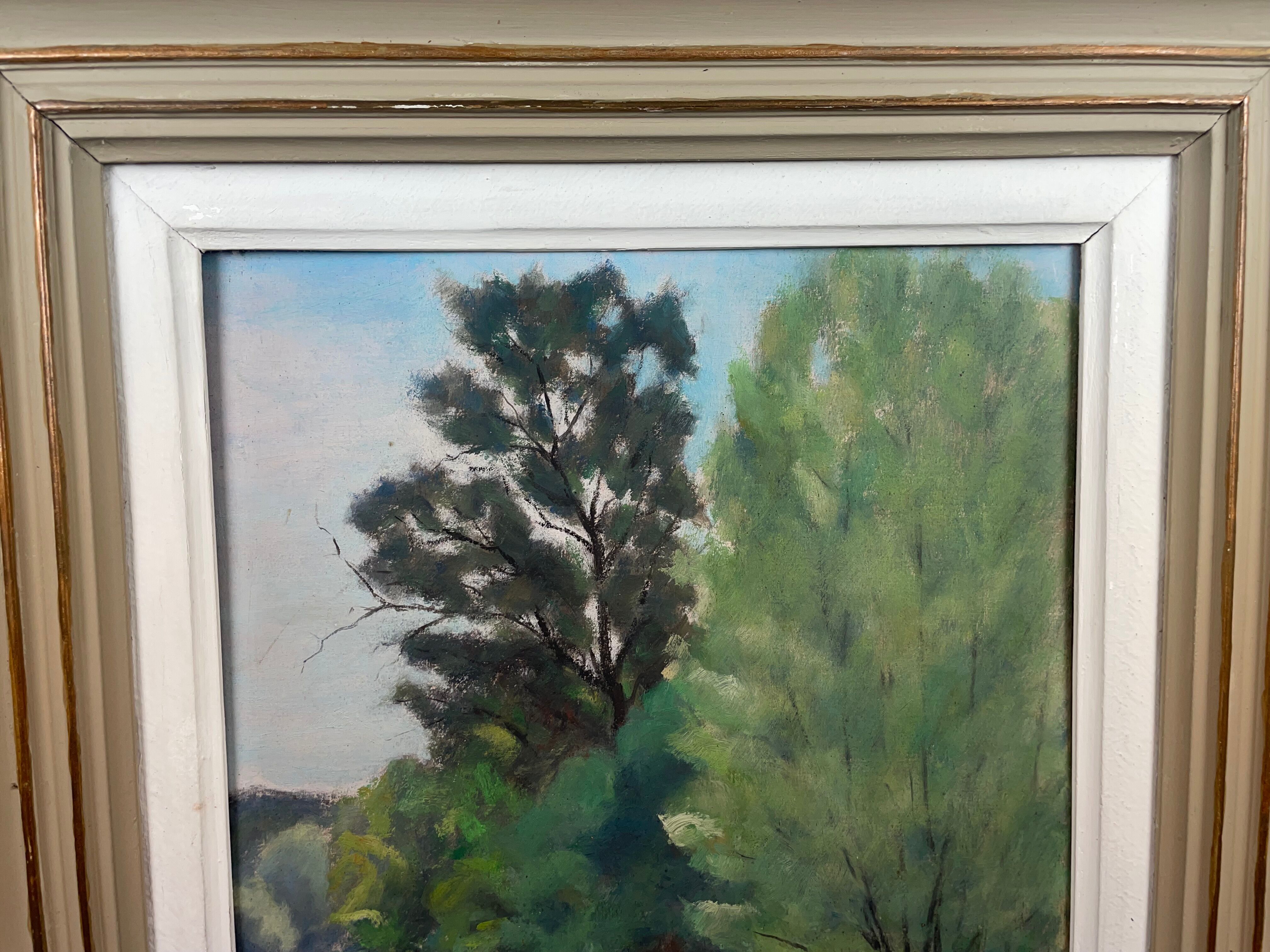 Painting M. Guilmineau Painter Vendée, Deux Sèvres, Green Venice, Coulon ....