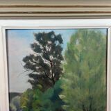 Painting M. Guilmineau Painter Vendée, Deux Sèvres, Green Venice, Coulon ....