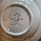 6 soup plates in vintage Spanish potensa earthenware