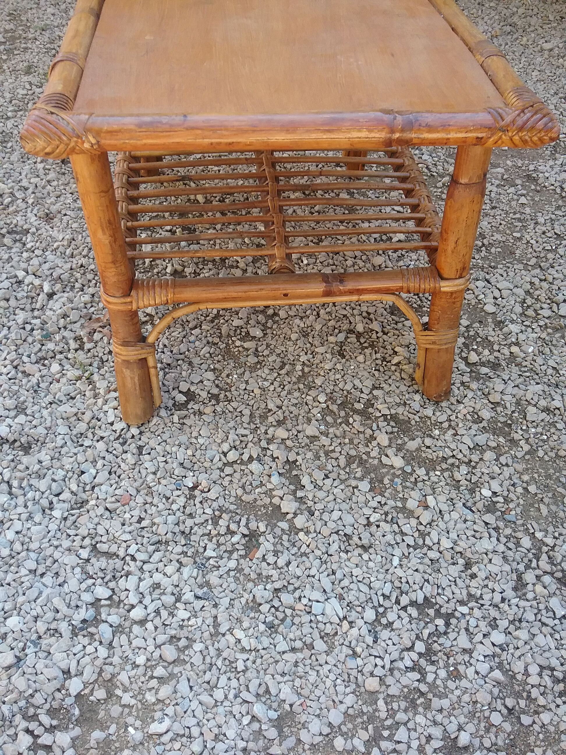 Rattan coffee table