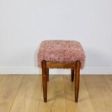 Edmund Homa stool, pink seat, long hair