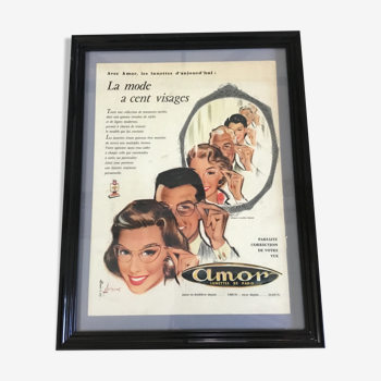 Frame vintage advertising poster