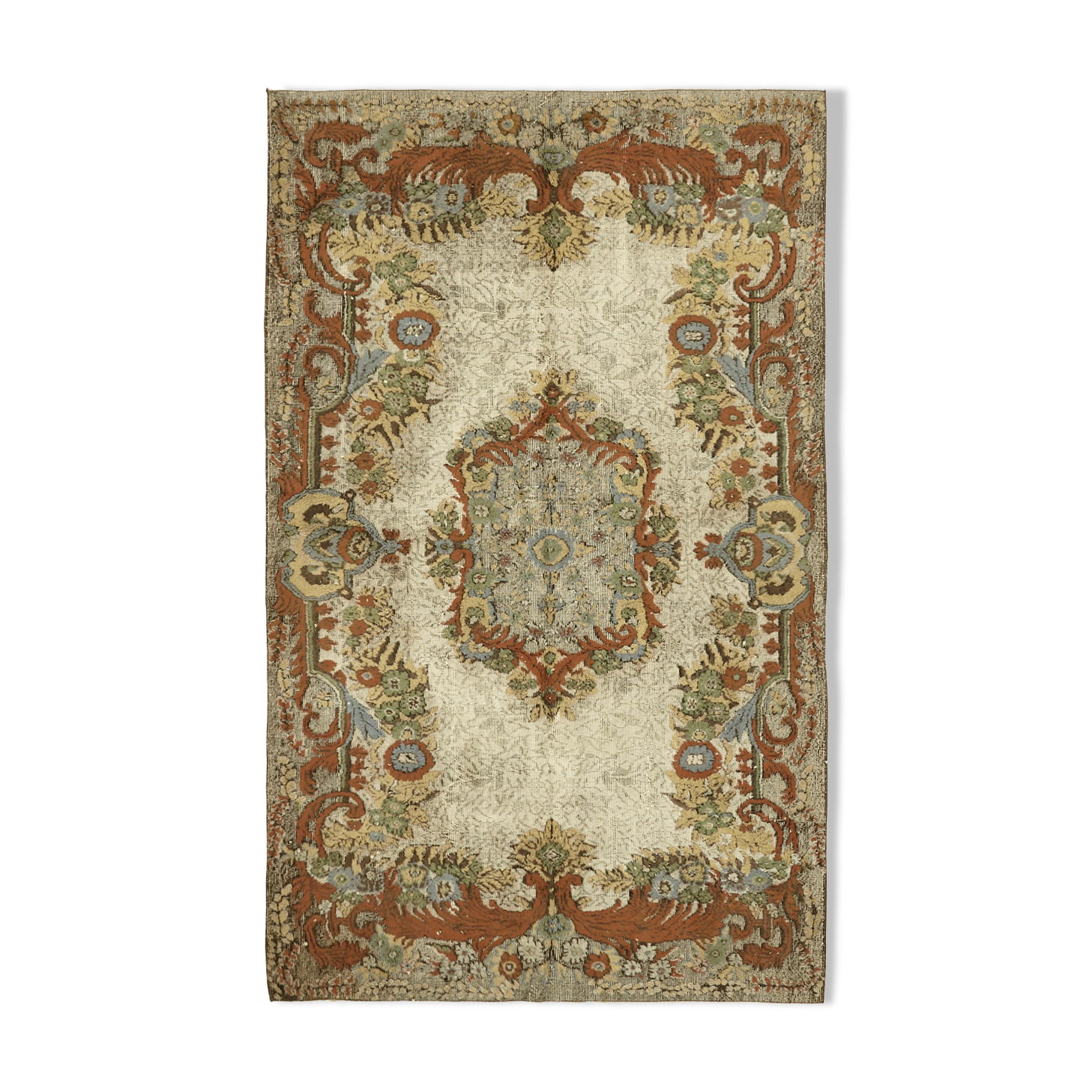 Anatolian rug 1970s 180 cm x 292 cm Brown Carpet