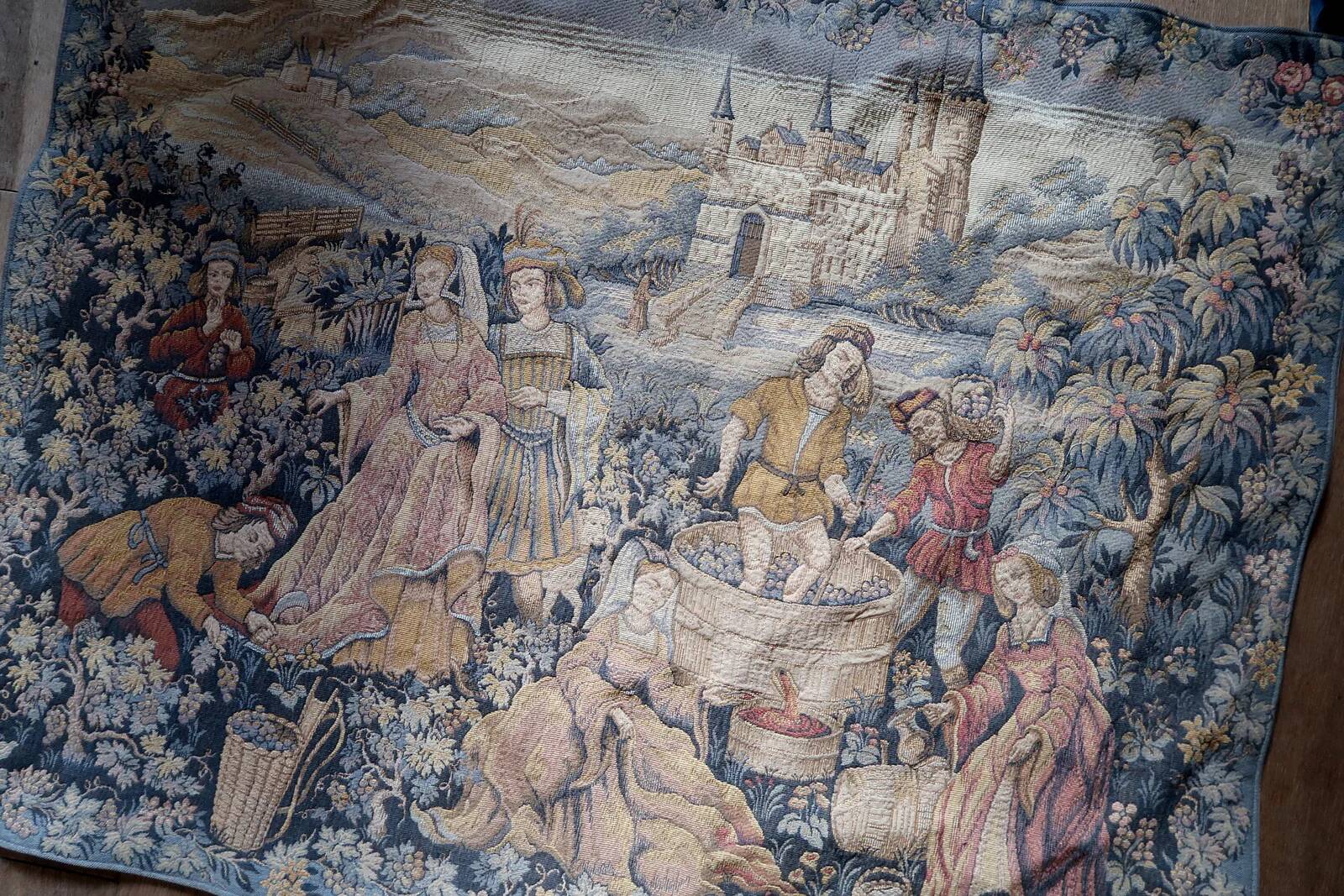 Vintage French tapestry wall hanging by Marc Waymel, 91cm x 117cm, 1960s