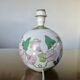 Ceramic ball lamp, with floral decoration, 70s, signed