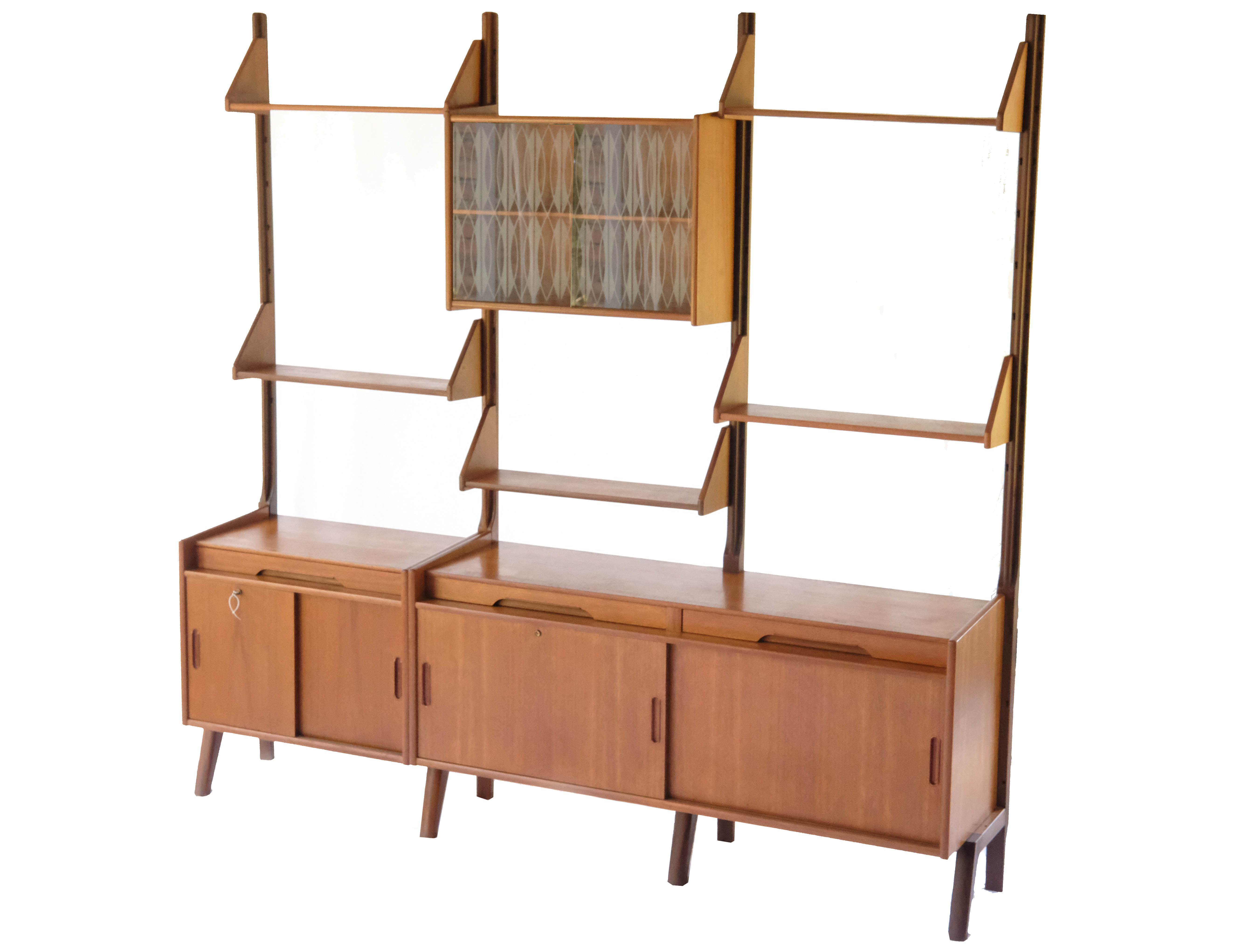 Wall unit, 3 Modules, System 'Libra' by Karl Edvard Korseth for Aandal Mobler, Norway 1960's