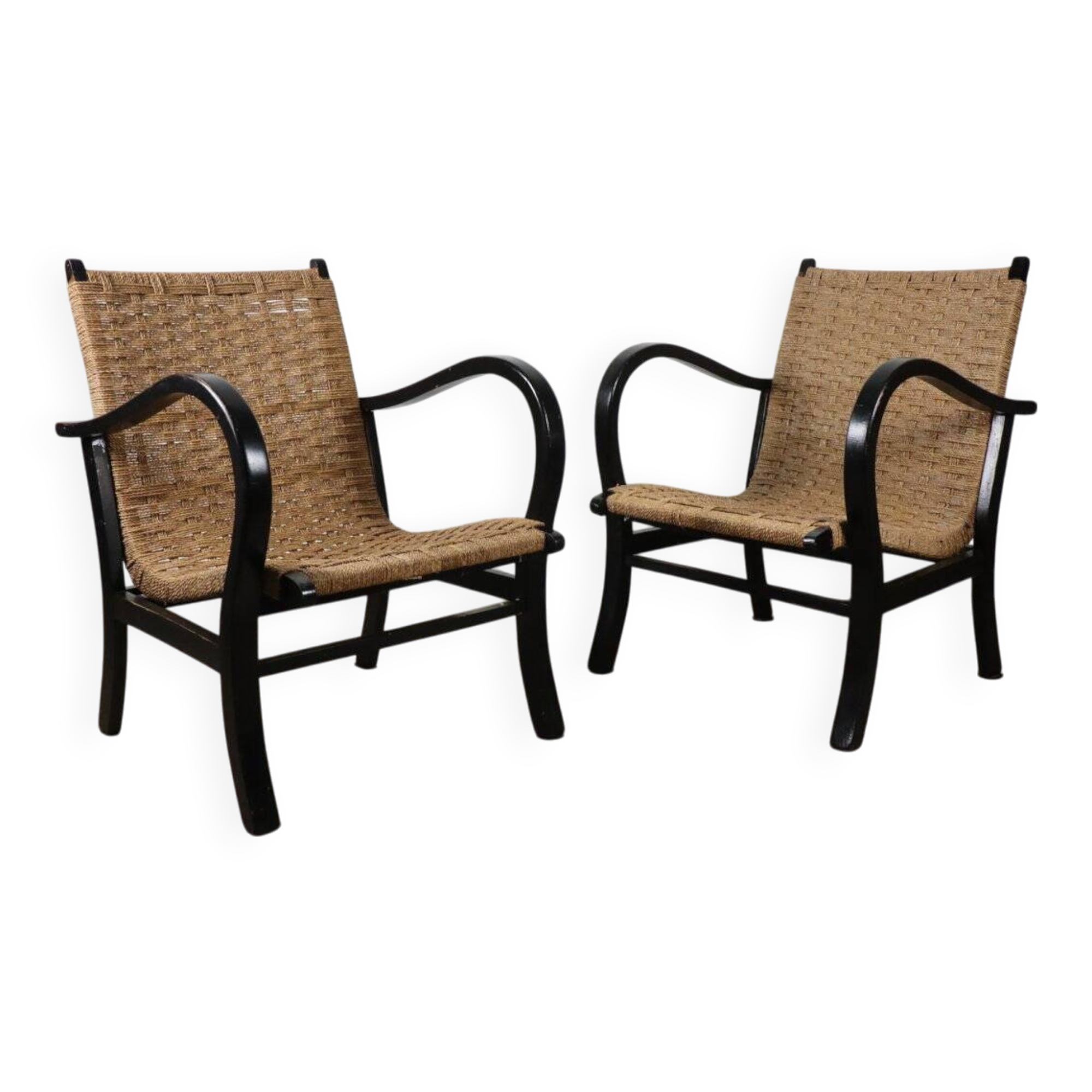 Pair of vintage armchairs by Erich Dieckmann, 1940