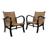 Pair of vintage armchairs by Erich Dieckmann, 1940