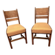 Pair of oak chairs in Art Deco design, Netherlands.