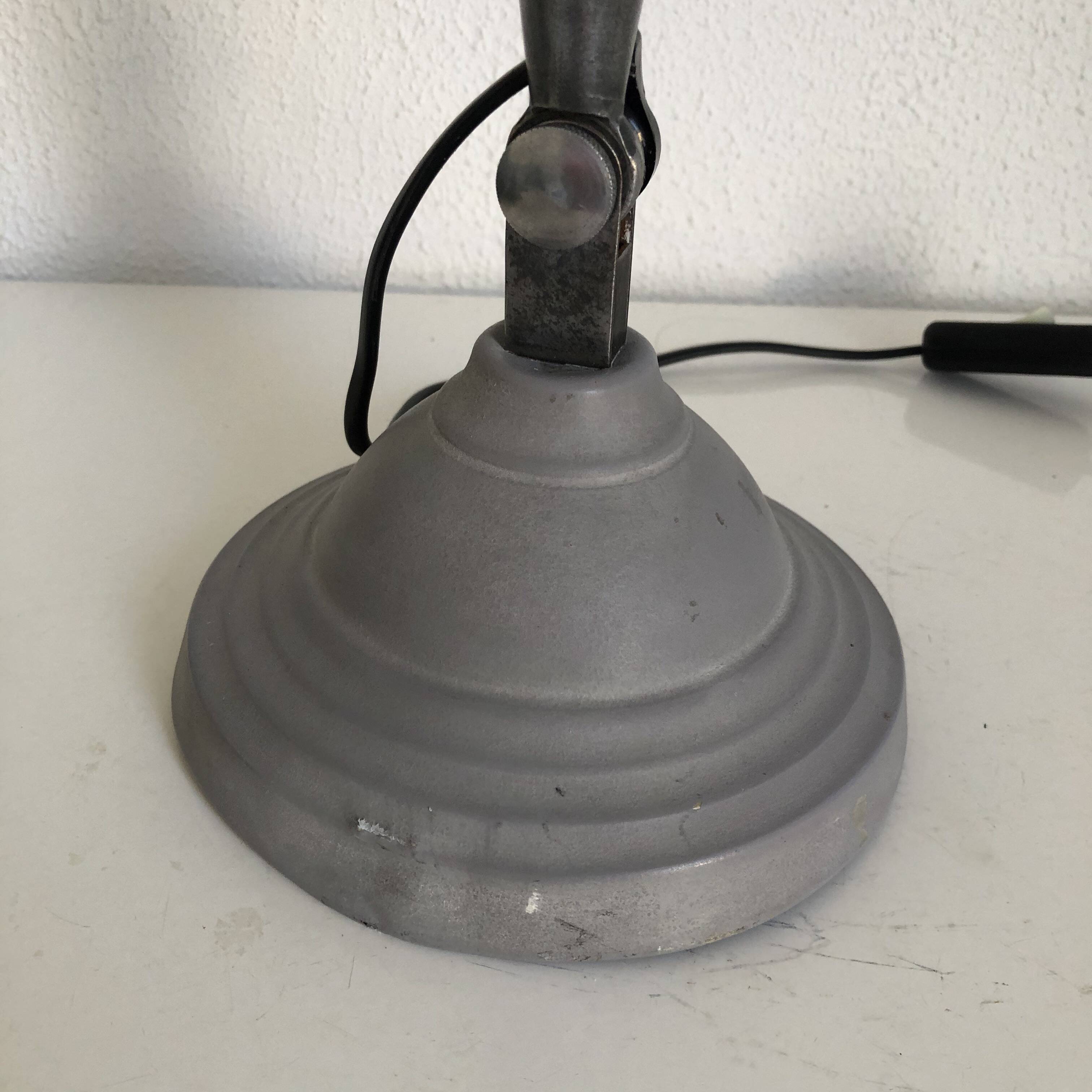 Lampe d'atelier, de bureau industrielle Super Chrome, 1950