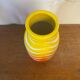 Vintage Pop Art Ceramic Vase, Yellow, Orange, Red, Made in Italy, 1970s