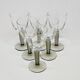 6 verres à vin vintage Bormioli Rocco en cristal gris strié
