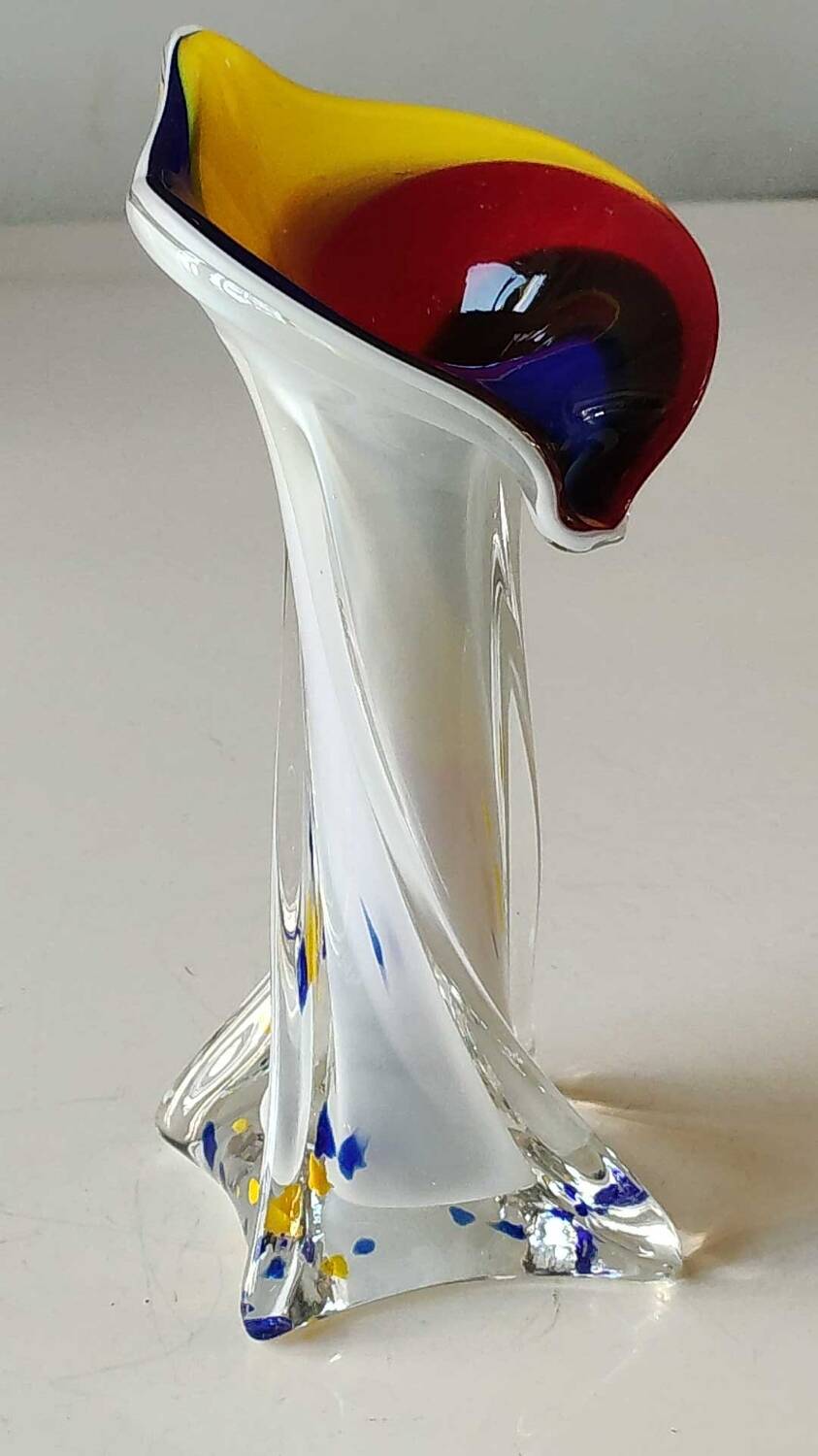 Jack in the Pulpit/Murano Soliflore Vase. Blown glass. Height 19 cm