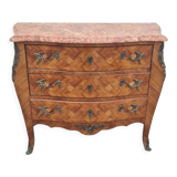 Louis XV style chest of drawers in rosewood