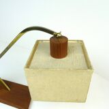 Rare Danish Modern Mid Century Teak & Brass desk Lamp