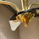 50' brass and glass chandelier