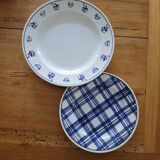 Mismatched ceramic and ironstone plates