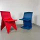 Modernist futuristic endless style printed chair attributed to Dirk van de Kooij, 2000s