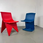 Chaise imprimée au style moderne futuriste et infini attribuée à Dirk van de Kooij, années 2000.